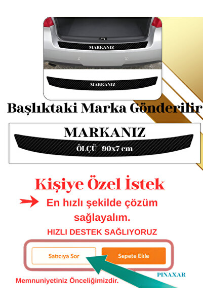 pınaxar Citroen C4 İçin Premium, Oto Arka Tampon Bagaj Koruyucu Sticker 1x