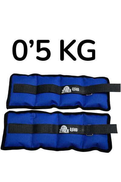 S ZEYREK 0.5 Kg × 2 Adet Toplam 1 Kg El Ayak Bilek Kas Güçlendiriçi Ağırlık Seti Kum Ağırlık Torbası