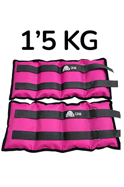 S ZEYREK 1.5 Kg × 2 Adet Toplam 3 Kg El Ayak Bilek Kas Güçlendiriçi Ağırlık Seti Kum Ağırlık Torbası