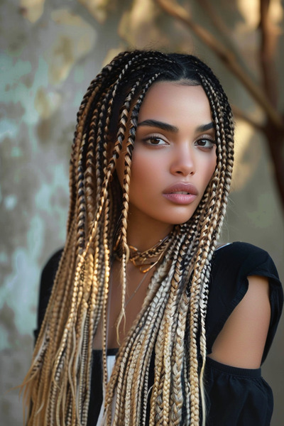 Mina Peruk Afrika Örgüsü Ve Rasta İçin Sentetik Ombreli Saç - Siyah / Balköpüğü