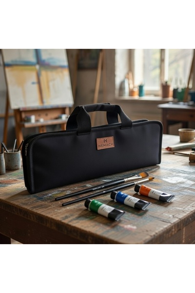 NEMACH Çok Amaçlı Resim Sanat Örgü Malzemeleri Organizer Çanta 11 Cepli Oxfor...