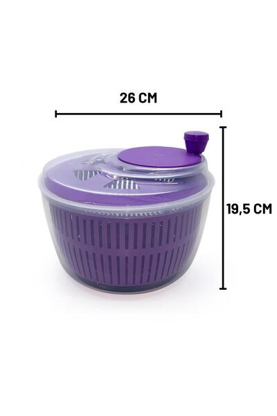 Melkan Home 5 Litre Salata Kurutucu & Sebze Kurutucu – BPA Free Geniş Hazneli, Kaydırmaz Tabanlı Salata Kurutucu