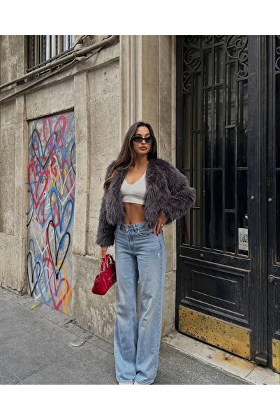 Elegance Scarf معطف فرو لوليتا مستورد فاخر بدون ياقة، معطف فرو للعروس، معطف ف...