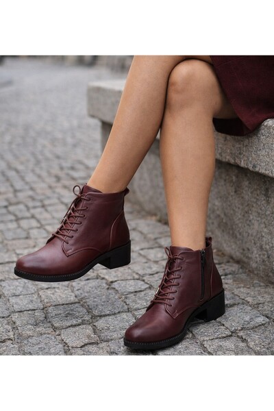 MixBrand أحذية نسائية يومية أنيقة بكعب منخفض من الجلد الطبيعي