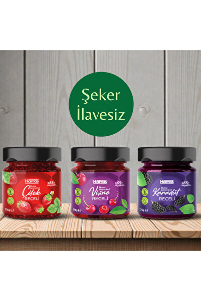 Harras Ş.İlavesiz %65 Meyveli Reçel 4'lü Set 275 gr
