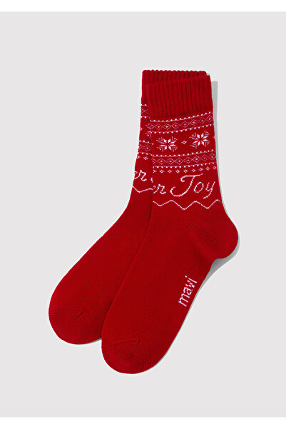 Mavi Rote Stiefelsocken mit Neujahrsmotiv 0912131-32421