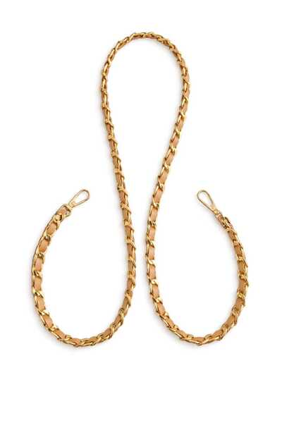 Nildenhobim مجموعة سلسلة حقائب معدنية من الجلد الصناعي بطول 115 سم (لون السلس...