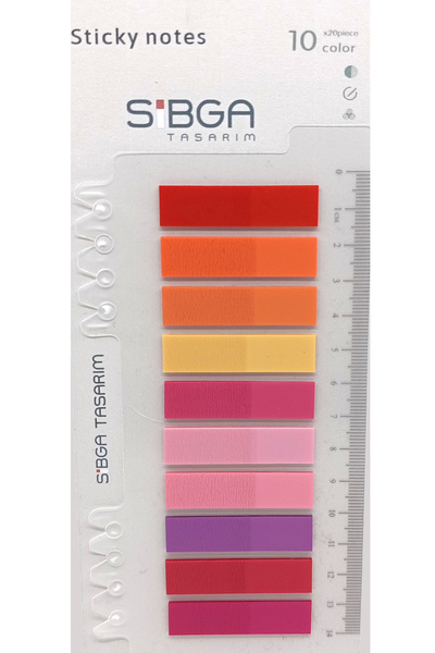 sibga tasarım Прозрачни цветни лепящи се листчета. Хартия за бележки Postit P...