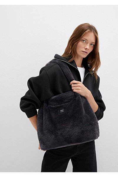 Mavi Anthracite Plush Shoulder Bag 197617-80867