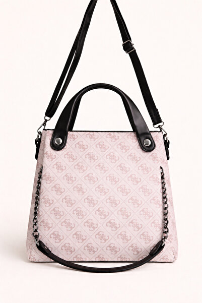 ZERVA QUEEN حقيبة يد وكتف منقوشة بتصميم مونوغرام - حقيبة كتف يومية أنيقة وكلا...