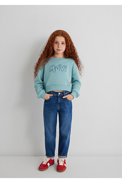 Mavi Sweatshirt verde cu imprimeu câine Logo 7S10126-71748