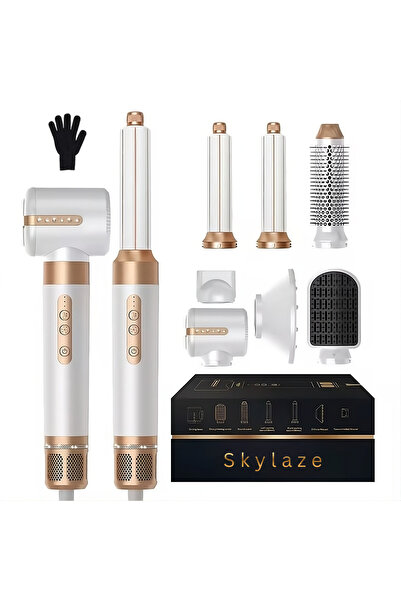 Skylaze Uscator de par 7 in 1 Skylaze®, 110000 RPM, ondulator cu aer, perie c...