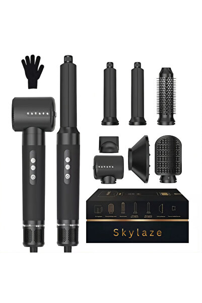 Skylaze Πιστολάκι μαλλιών Skylaze® 7 σε 1, 110.000 σ.α.λ., Air Curler, Κυλινδ...