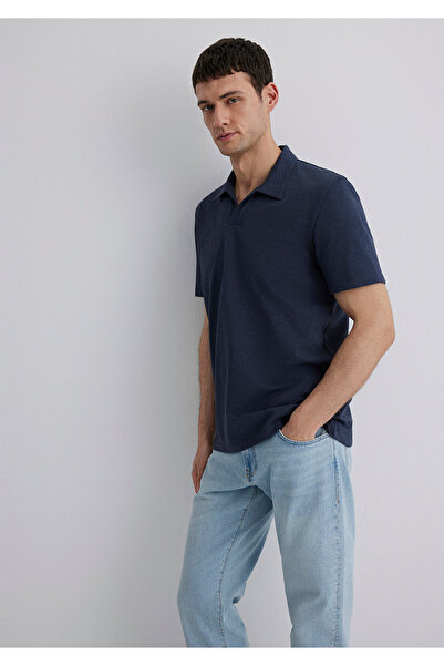 Mavi Marineblaues Polo-T-Shirt Regular Fit / Normaler Schnitt 0612597-70726