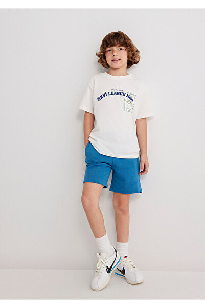 Mavi Baskılı Şort 6410008-89173