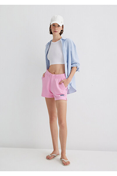 Mavi Logo Printed Pink Shorts 1410155-70972