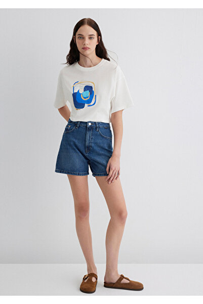 Mavi Evil Eye Bead Printed White T-Shirt Standard 1613446-70057