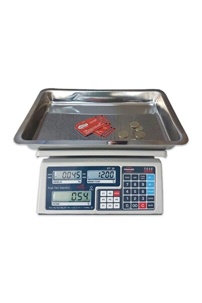 Tess Pt 30 Kg Onaylı Fiyat Hesaplamalı Terazi yerli üretim onaylı 2026 damgalı