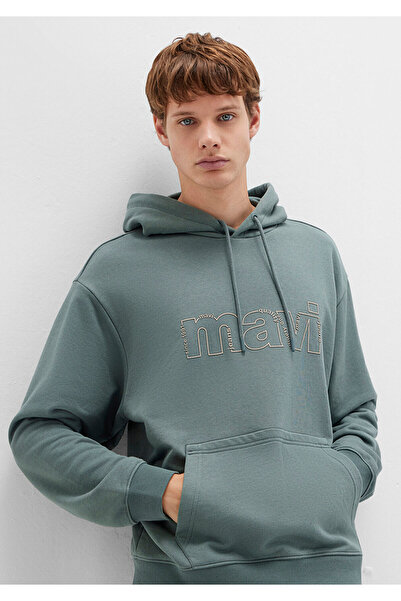 Mavi Grünes Sweatshirt mit Logo-Print – 0s10196-71577