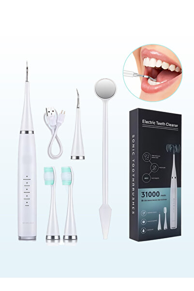 Leon Lifestyle طقم تنظيف أسنان كهربائي قابل لإعادة الشحن - رأسان لفرشاة الأسن...