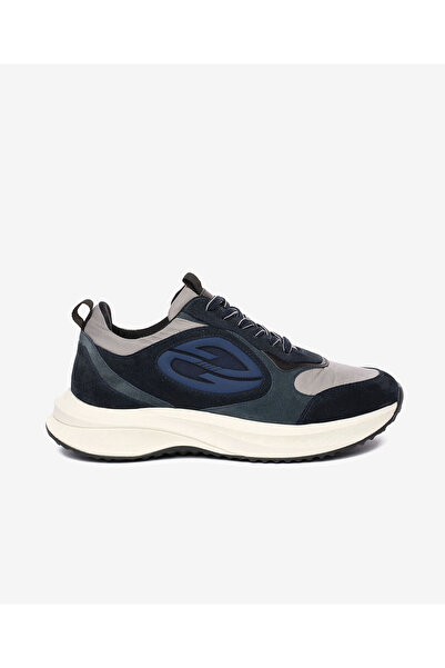 Greyder Erkek Lacivert Hakiki Deri Spor Ayakkabı 5K1SA18511S
