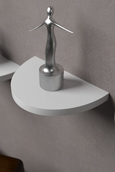 Kanonik Education Wall Shelf Decorative 3 Pieces Flower Pot Oval White