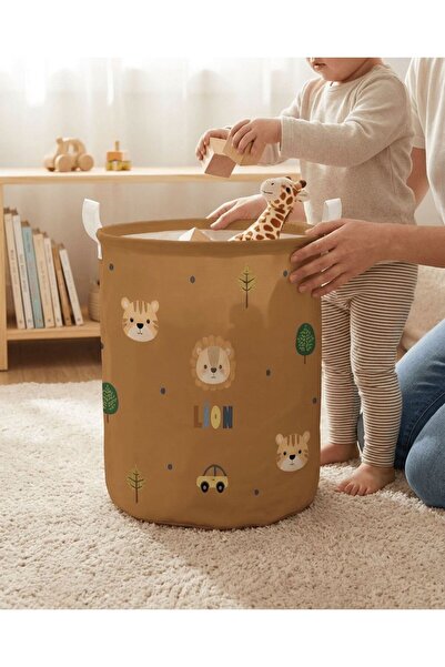 Talia Home Safari Çocuk Ve Bebek Odası Düzenleyici Oyuncak Sepeti Tlas-011