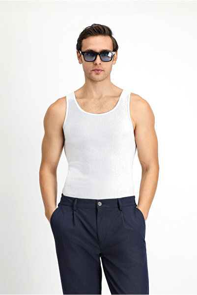 Kiğılı قميص داخلي مضلع من القطن بقصة ضيقة