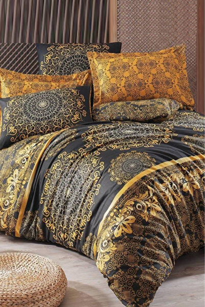 Always Set de husă de pilota dublă, cu elastic, cu două fețe, galben otoman