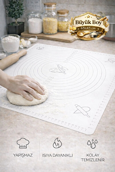 Berdina Home حصيرة عجين من السيليكون مقاومة للحرارة، حصيرة عجين ملونة للمطبخ