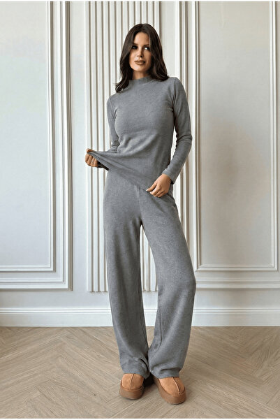 ESPİNA Жіночий м'який інтерлок-светр з рибальським коміром та комплект спорти...