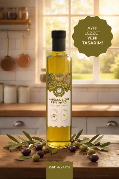 Antep Pazarı Zeytinyağı Sızma 1.kalite- Nizip Zeytinyağı -450 Ml