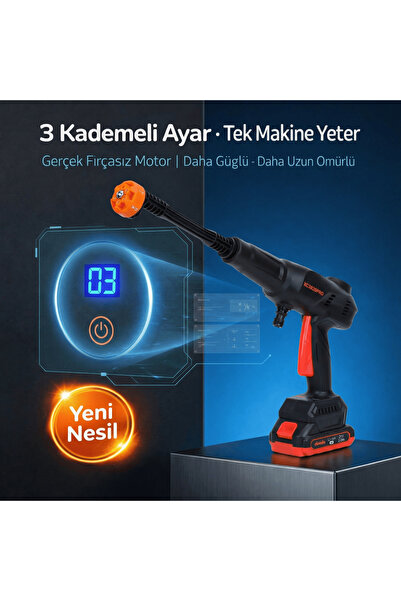 okaoda Oto Araba Yıkama İçin Şarjlı Yüksek Basınçlı Temizleme Tabancası | Saf...