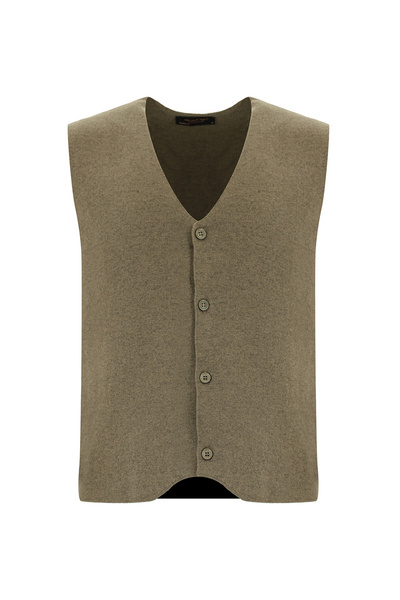 Abdullah Kiğılı V-подібний вовняний трикотажний жилет