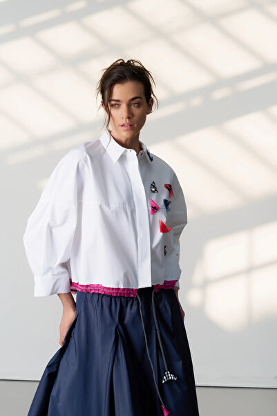 BIZEFASHION Etek Ucu Büzgülü Gömlek