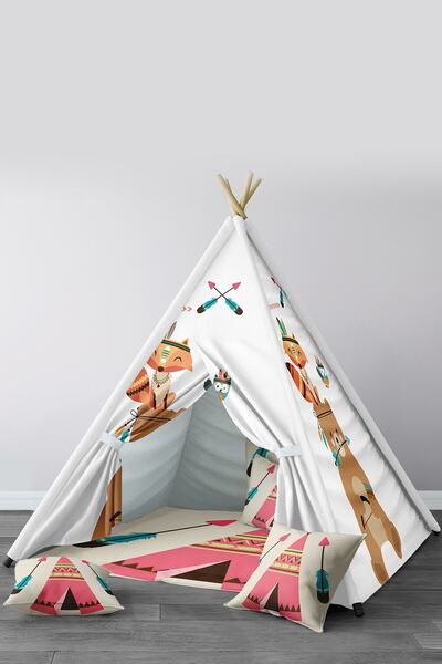 instababyrooms Çocuk Odası Tasarım Kızıldereli Oyun Çadırı Moodel No:124