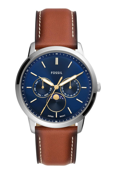 Fossil Neutra Moonphase Multifunction Brown Eco Leather Men's Watch FS5903