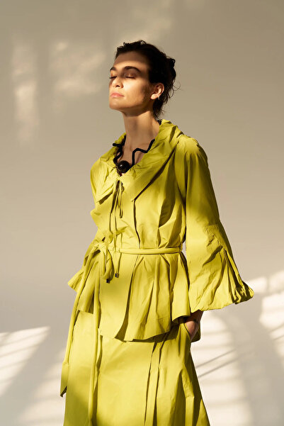 BİZE Tafta Ceket - Lime