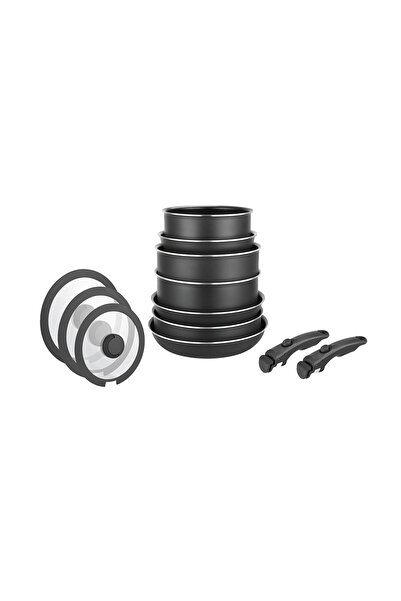Leggno All-In-One Titanium Cookware Set 12 Piece Black