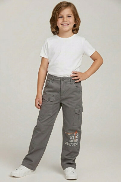 Mutlu Kids Muške gabardin pantalone - Srećno štampano