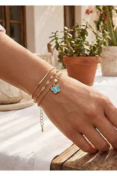 Duke Nickle Women's Butterfly 3-Piece Bracelet Dbbl3086