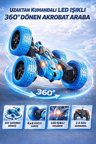YILDIRIM OYUNCAK Uzaktan Kumandalı Full Fonksiyon Işıklı Şarjlı 2.4 Ghz 4 Tek...