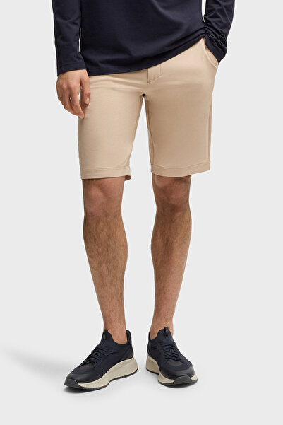 BOSS Erkek Denim Düğme Kapamalı Kısa Boy Günlük Kullanım Gri Şort 50511436-284