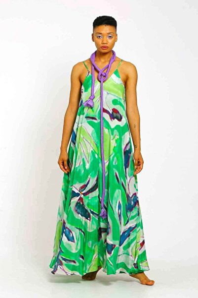 BİZE فستان بنمط الخيط - أخضر