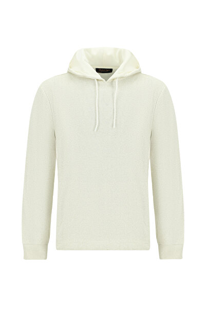 Abdullah Kiğılı Hanorac din bumbac cu glugă, cu model, cu o formă regulată