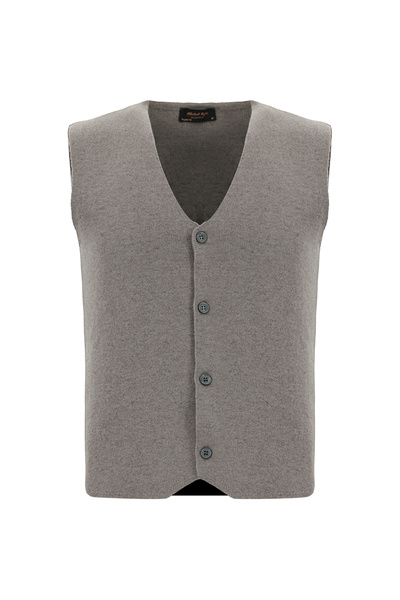 Abdullah Kiğılı V-подібний вовняний трикотажний жилет