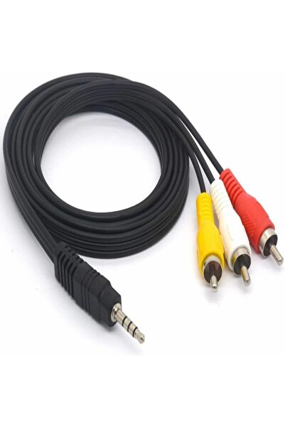KATAI 3.5mm Stereo Aux Erkek Fiş 3 RCA Erkek Fiş Ses AV Kablosu 1.2 METRE