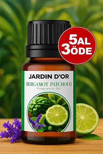 JARDIN D'OR Bergamot Patchouli Esansiyel Uçucu Koku Yağı Buhurdanlık Yağı Dif...
