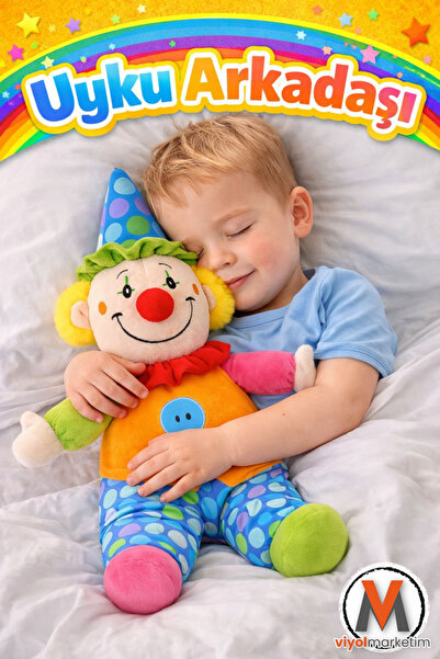 viyol marketim Palyaço Peluş Uyku Arkadaşı – Ultra Yumuşak, Renkli Eğlenceli ...