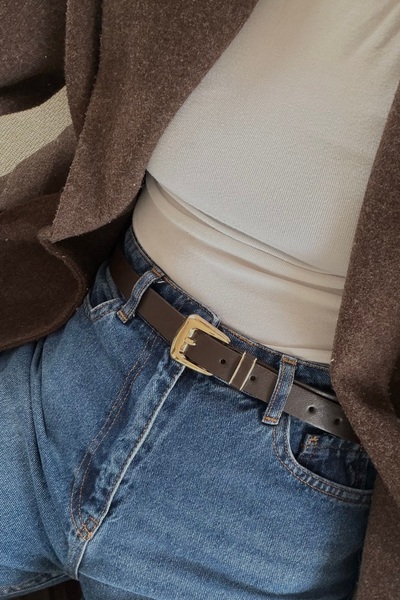 keisy Layda Gold Buckle Women's Belt